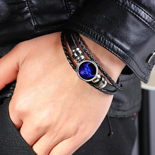 🎉Zodiac Constellations Luminous Starry Sky Punk Style Bracelet for All ⭐🌙